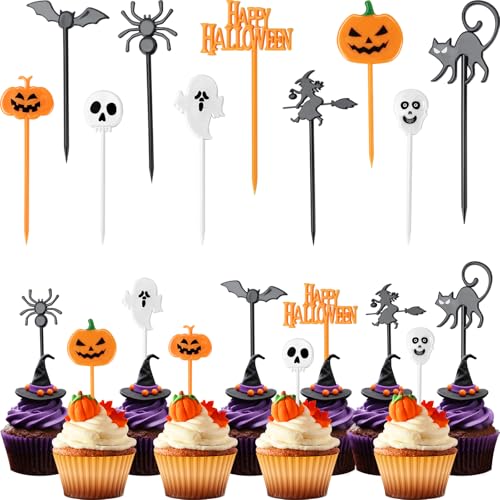 50 Plastic Halloween Toothpicks, 10 Kind of...