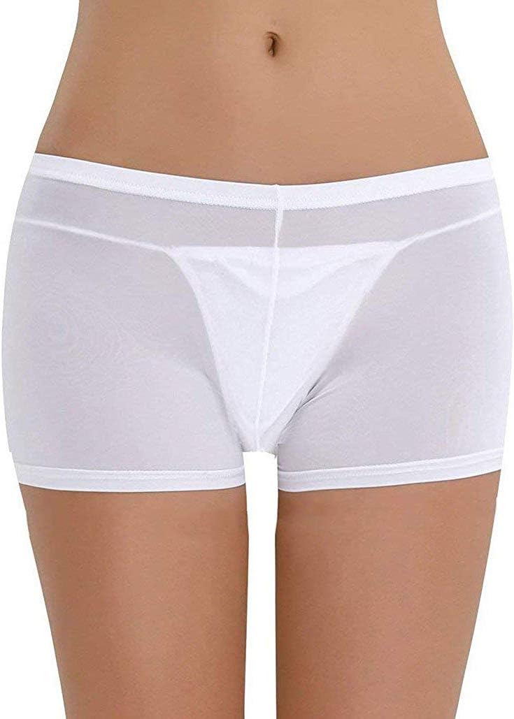 Women's Sexy See Through Boyshorts Underwear