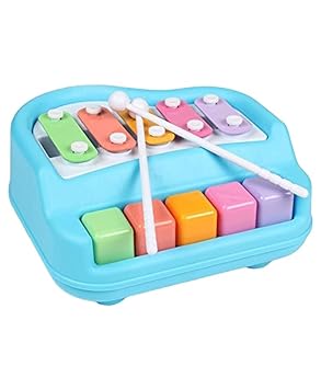 Storio 2 in 1 Piano Xylophone Premium Non Toxic, Non-Battery, 5 Key Scale Musical Instrument for Kids, Toddlers (Multicolor) - image, photos
