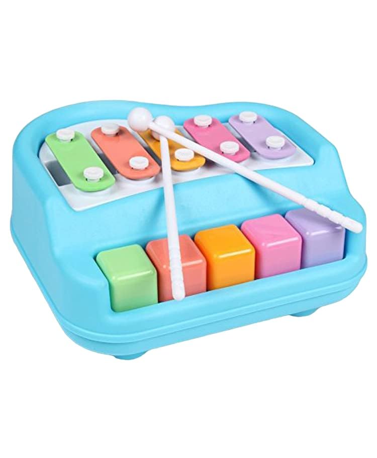 Storio 2 in 1 Piano Xylophone Premium Non Toxic, Non-Battery, 5 Key Scale Musical Instrument for Kids, Toddlers (Multicolor)-image-28
