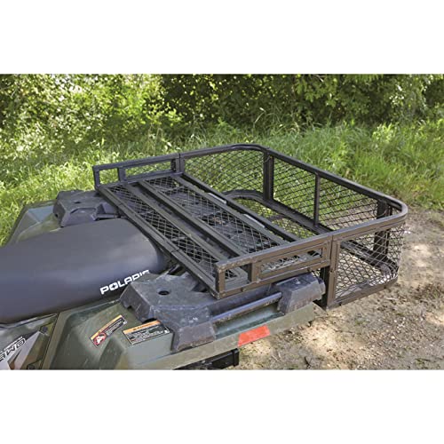 Image of Guide Gear ATV Rear Drop Basket Cargo Luggage Carrier Hauling Rack, Heavy-Duty Steel, 29.5 inch x 39 inch x 10 inchh