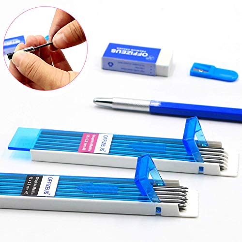 2mm Lead Holder Set - Professional Mechanical Drafting Pencil - 12xHB and 12x4B Lead Refills - 2mm Lead Pointer and Soft Eraser - Perfect Clutch Pencil for Sketching and Drawing - Thumbnail 5