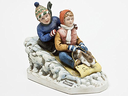 Amazon.co.jp: ノーマンロックウェル 陶器人形「Downhill Racer