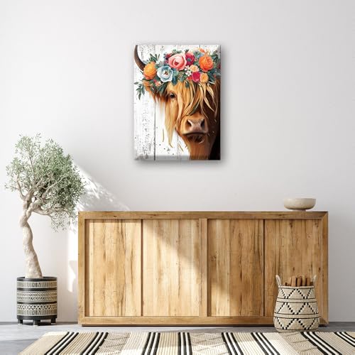 Toile murale vache et impression animale pour décoration de chambre et bureau - 3