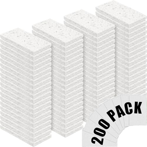 Image of Zhengmy 200 Pieces Sponges Bulk Sponges Kitchen Compressed Sponge Natural Dish Sponge Compressed Wood Pulp Cleaning Without Scratching for Kitchen Bathroom, 3.9 x 2.4 x 0.12 Inch (White)