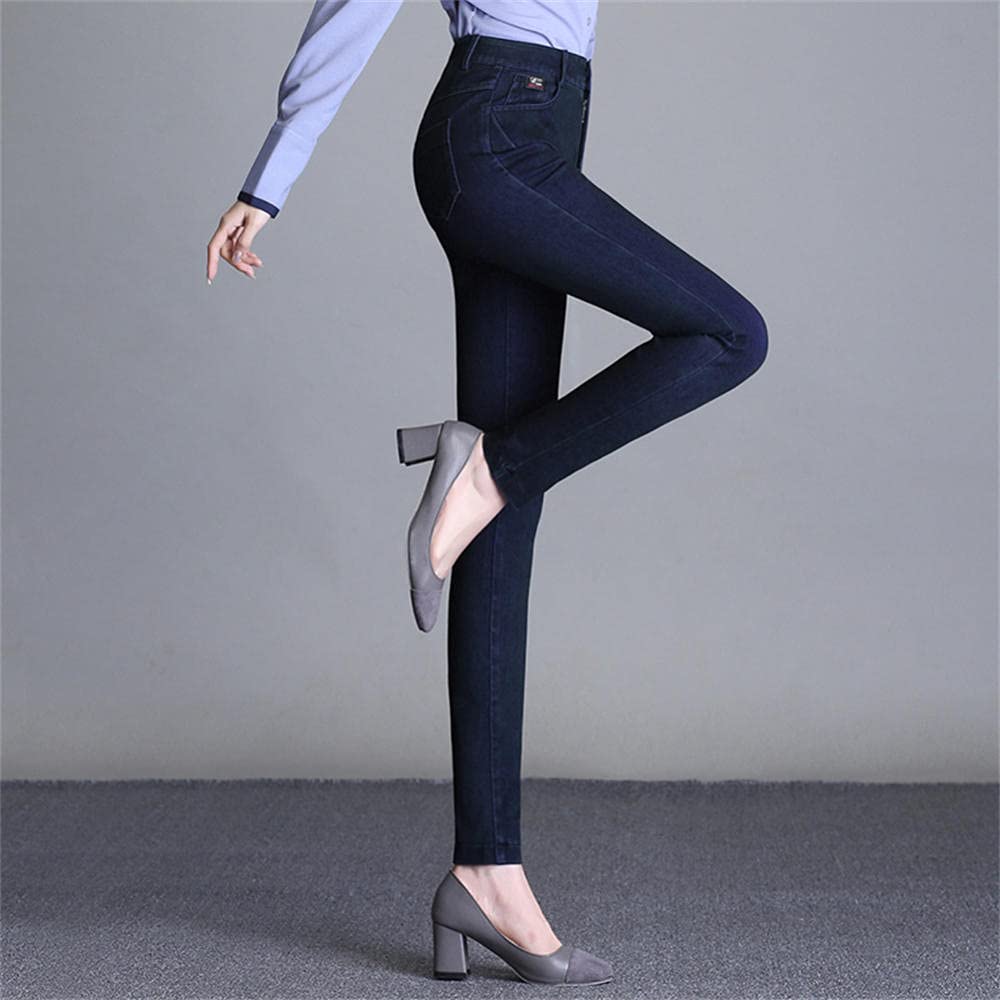 Pantalones Vaqueros Mujer otoño e Invierno, Pantalones Vaqueros Ajustados de Cintura Alta Ajustados, Pantalones Vaqueros de Moda para Mujer