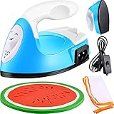 Mini Heat Press Machine Mini Iron Heat Transfer Machine Portable Heat Press Machine with Mesh Cloth...