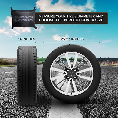 Image of EcoNour Spare Tire Cover for RV Trailer,Jeep,Wrangler,Liberty,Rav4,SUV Tire Diameter 29 inch- 31 inch | Waterproof Wheel Cover Protects from Rain, Sun and Reduces Tire Aging
