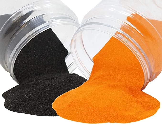 Sanskar Rangoli Colour Powder Black and Orange 200 Gram Each Diwali Decoration Items Floor Art Rang for Home Navratri Pongal Pooja Mandir Decor (Pack of 2) (B0B66XW2YM) Amazon Price History, Amazon Price Tracker