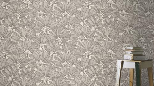 Papier peint intissé beige Rasch cache-misère texturé pour masquer défauts muraux