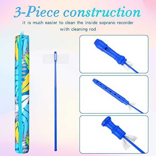 Descant Soprano Recorder Music Recorder Instrument For Kids Flute Kids Recorder With Cleaning Rod + Case Bag (Blue) #TOP3