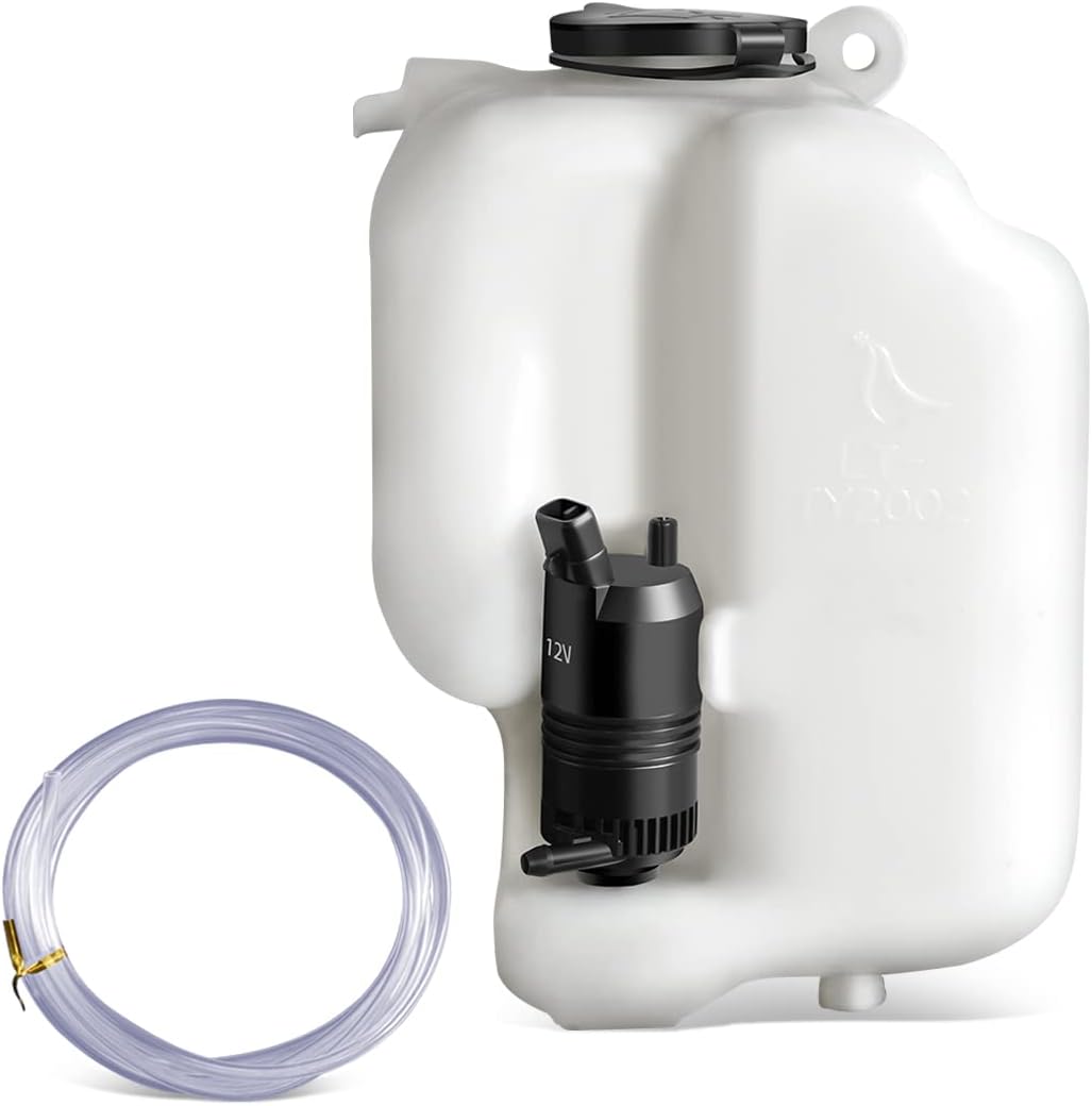 DNA Motoring OEM-WT-TO1288108 Factory Style Windshield Washer Fluid Reservoir w/Pump & Cap Compatible with 1988-1992 Corolla USA/Canada Sedan Models