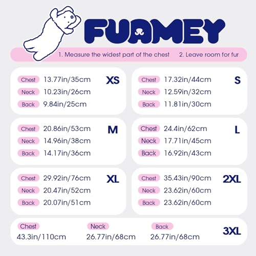 FUAMEY Dog Coat for Medium Dogs,Waterproof Dog Winter Jacket with...