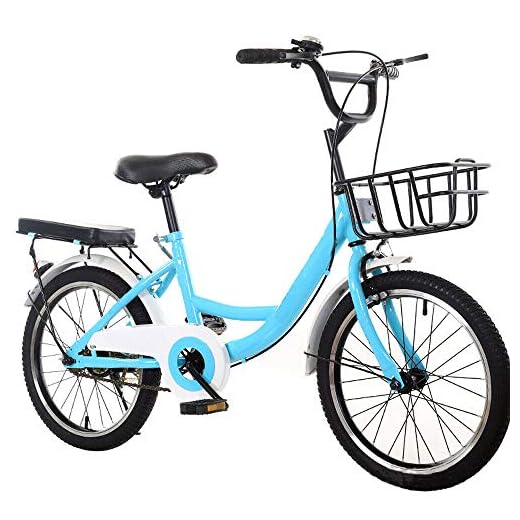 LENJKYYO Cykel blå barncykel 20 tum barn pojkar flickor cykellås stad barncykel broms fram stödhjul luftdäck & barn balanscykel