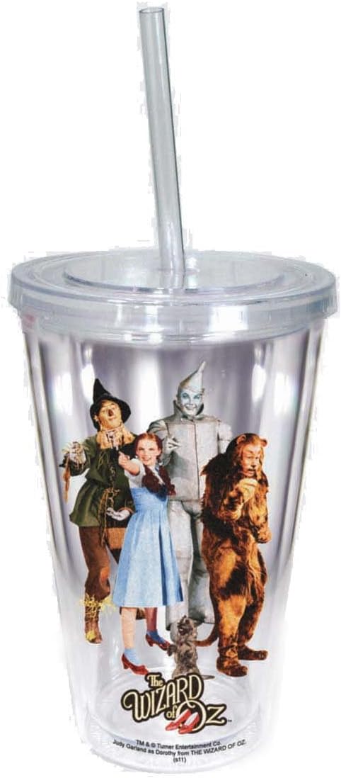 Spoontiques Wizard of Oz Cup with Straw, Clear