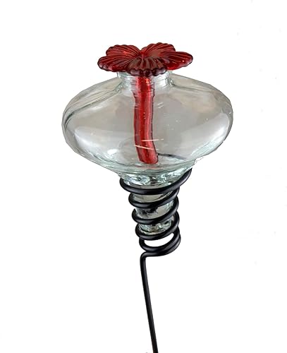 Parasol Mini alimentador de colibríes en flor en estaca