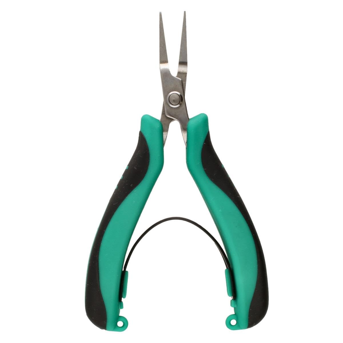 The Beadsmith Pinze a becco piatto sottile, serie Micro Grip, 127 mm, impugnatura comoda con design a molla, testa in acciaio inox finemente lucidato, strumento di qualità per la creazione di gioielli