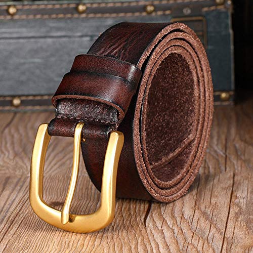 Ceinture en cuir pour hommes avec boucle rétro faite à la main élégante