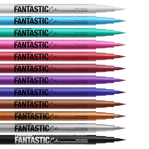 Set de 12 delineadores coloridos mate y brillante miniatura 1