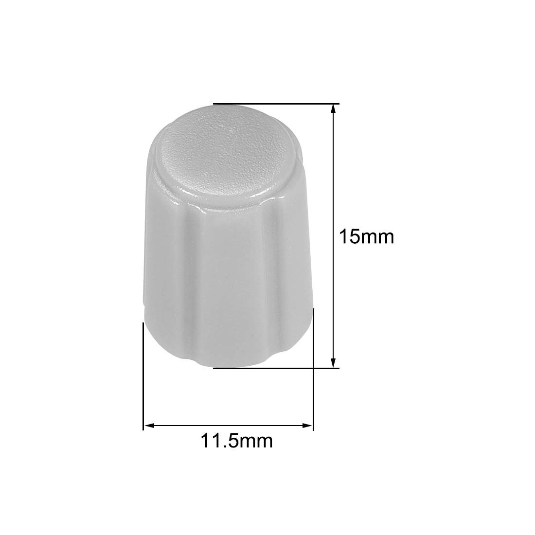 uxcell 5pcs,Potentiometer Control Knobs for Electric Guitar Acrylic Volume Tone Knobs Grey D Type 4x6mm