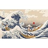 ピントー(Pintoo) 1000ピース プラ製ジグソーパズル【Nyangsongi＿神ニャン川沖浪裏】(38X59cm)大人向け難しい 破片なし カチっとハマる[H3181]