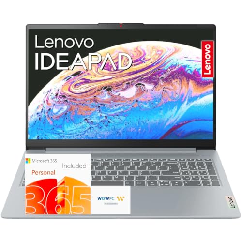 Image of Lenovo IdeaPad Slim 3i • 15.6 inch FHD Laptop with Microsoft 365 Included • Intel N150 • 8GB DDR5RAM • 128GB SSD • Windows 11