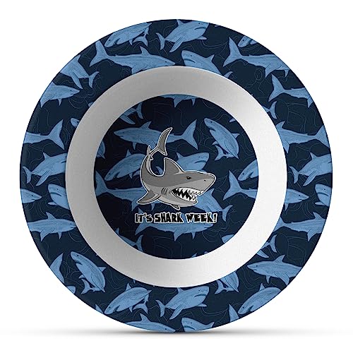 YouCustomizeIt Personalized Sharks Plastic Bowl - Microwave Safe - Composite Polymer