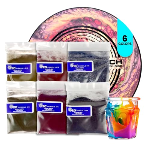 PRO Chemical Starter Set Disc Golf Dye | Easy-to-Apply, Unique Powder Dyes for Custom Designs on Disc Golf Discs | Perfect for DIY Swirls, Patterns & Creative...