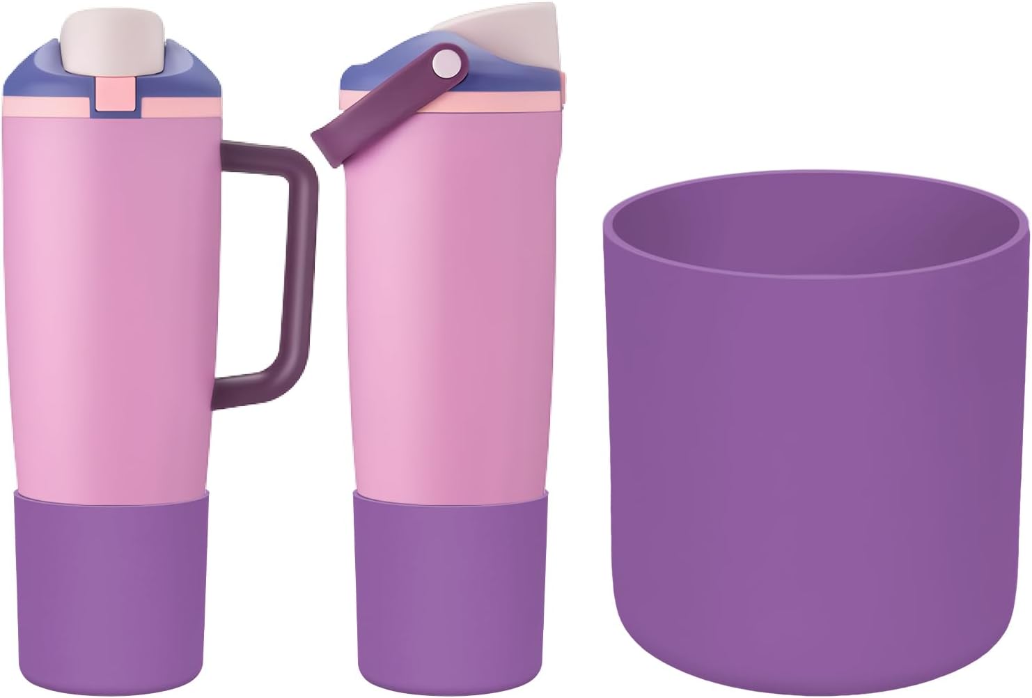 Higher Boot Compatible with Owala 30oz 40oz FreeSip Sway Water Bottle & Tumbler, Anti Scratch & Anti Slip Large Silicone Protective Bottom Sleeve Cover for Owalaa Sway