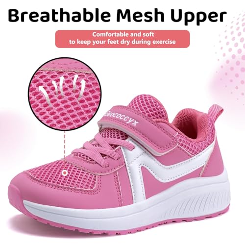 Kids Wide Sneakers for Boys Girls- Durable Walking Running Shoes, Easy Wear (Size 9-4 Youth)4
