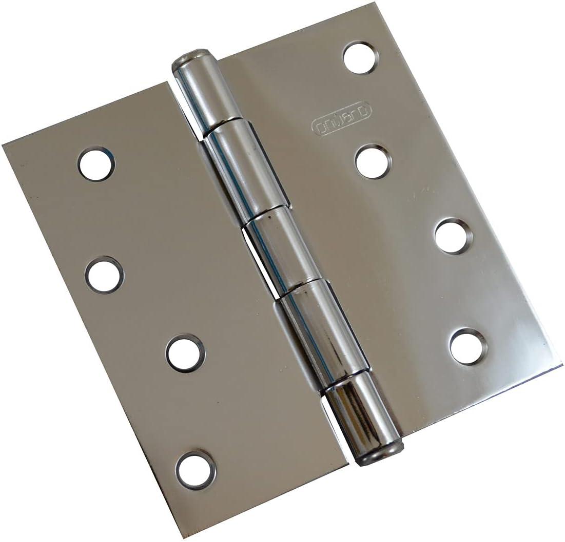 Richelieu Hardware 3" (76 mm) Full Mortise Butt Hinge for Interior Door, 820FBB, 2-Pack, Black