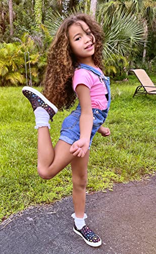 Unisex -Child Canvas Sneakers for Girls Youth 2 Navy Multi2