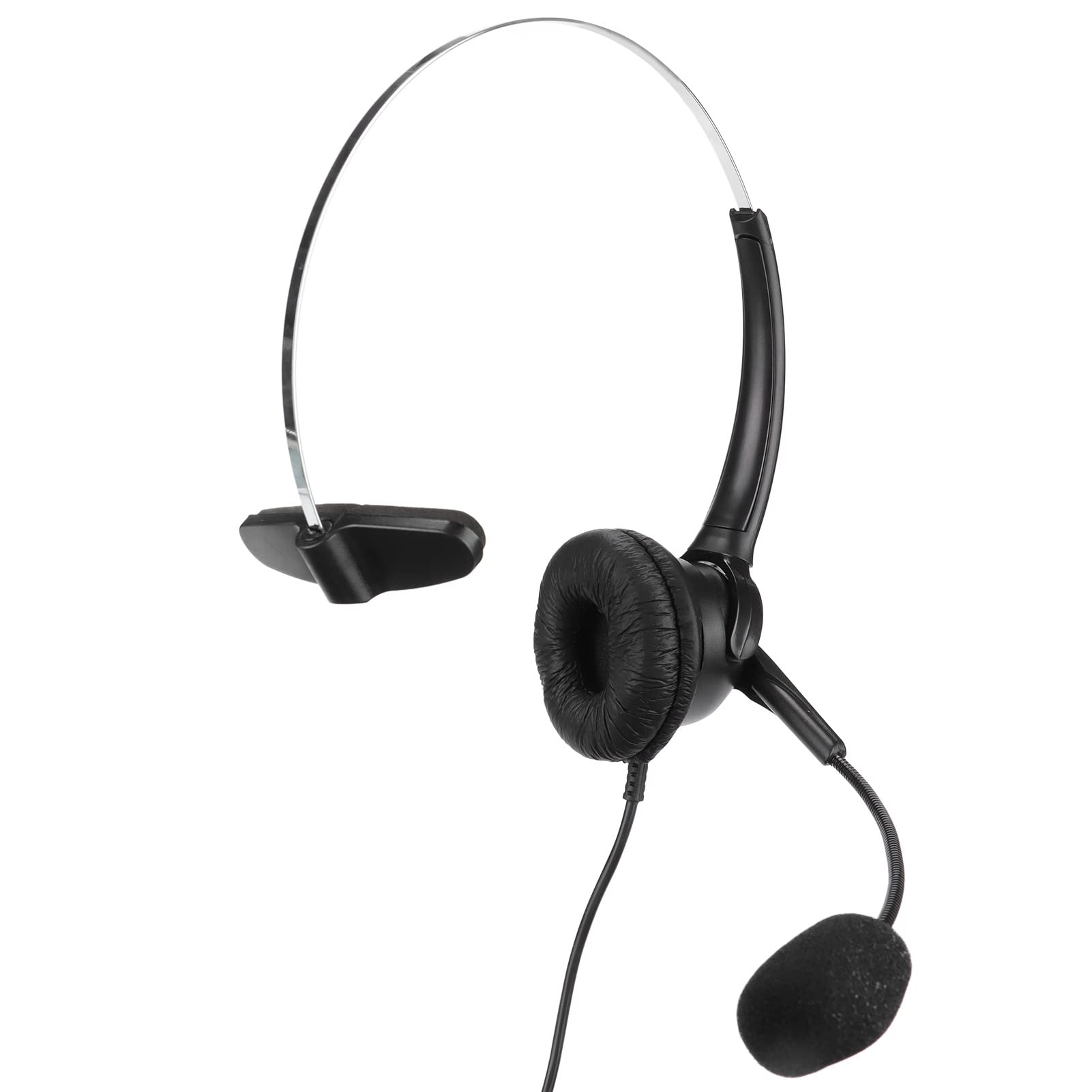 Dioche Auriculares Telefónicos RJ9 Auriculares RJ9 con Micrófono Ajustable de 330° Adecuados para Teléfonos Fijos Domésticos y de Oficinas de Call Center.