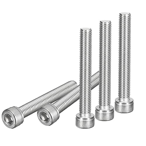 DTGN M8x60mm Socket Head Cap Screws Bolts, 10Pcs 304 Stainless Steel 18-8, Metric Machine Hex Socket Screw, Hex Drive