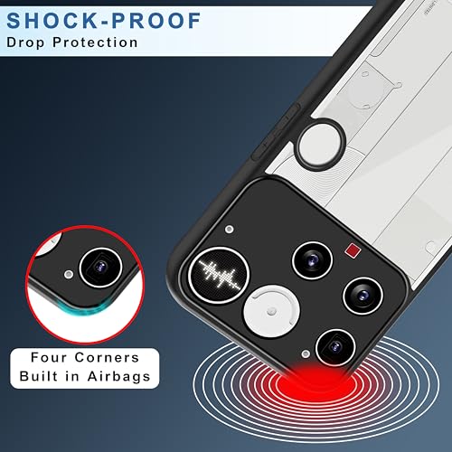 Image of CEDO Backcover for Nothing Phone 3 (5G) | Camera Protection Bump Shockproof Edge | Ultra Hybrid Transparent Acrylic Clear TPU+PC Hard Backcase Cover (Black)