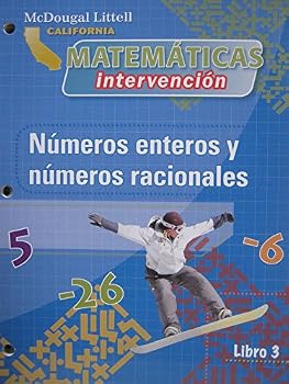 Paperback California Matematicas intervencion Libro 3 Numeros enteros y numeros racionales Book