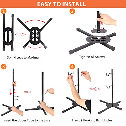 ZPARIK Bike Stand Indoor Storage Bicycle Stand, Simple Bike Holder Repair Stands Floor Parking Rack for Maintenance, Space Saving Portable Bike Rack for Garage, A Good Choice for Home Bikes Storage - Thumbnail 4