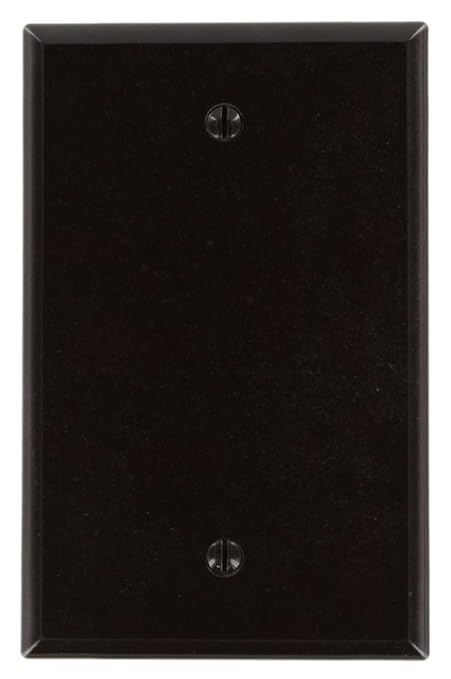 80514 1-Gang No Device Blank Wallplate, Midway Size, Thermoset, Box Mount, Brown