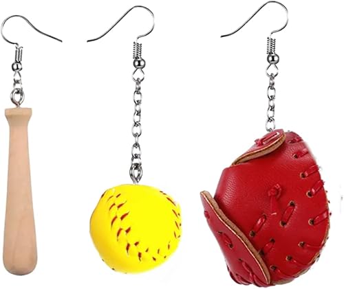 Pendientes de sóftbol para mujer, joyería de sóftbol para mamás, regalos de sóftbol para niñas, regalos de equipo de sóftbol, joyería de softbol