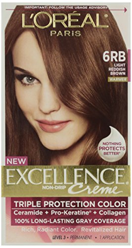 Image of L'Oreal Paris Excellence Creme Triple Protection Color - 6Rb Light Reddish Brown - Warmer For Unis