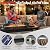 Aukreolis 11 Pieces Patio Furniture Set with Fire Pit Table, Outdoor Sectional Wicker Sofa with Thick Cushions, High Back Swivel Rocker Patio Chairs, Rattan Conversation Set with Coffee Table, Grey