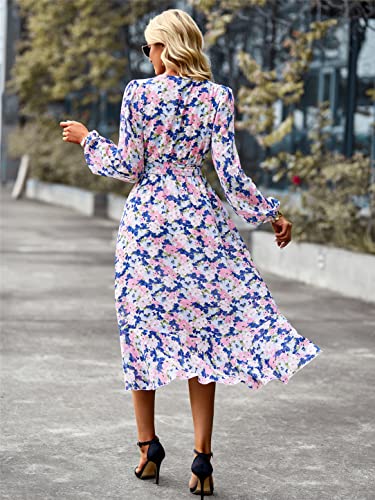 Robe longue à volants et manches lanternes raffinée - 3