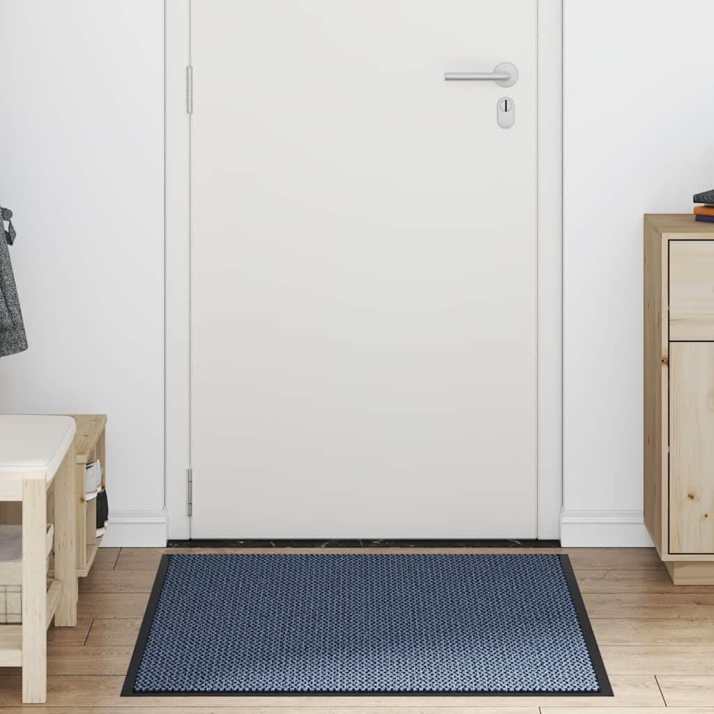 Zerbino blu 90 x 120 cm, resistente polipropilene con base in PVC antiscivolo, per ingresso, corridoio, terrazza coperta, robusto e facile da pulire
