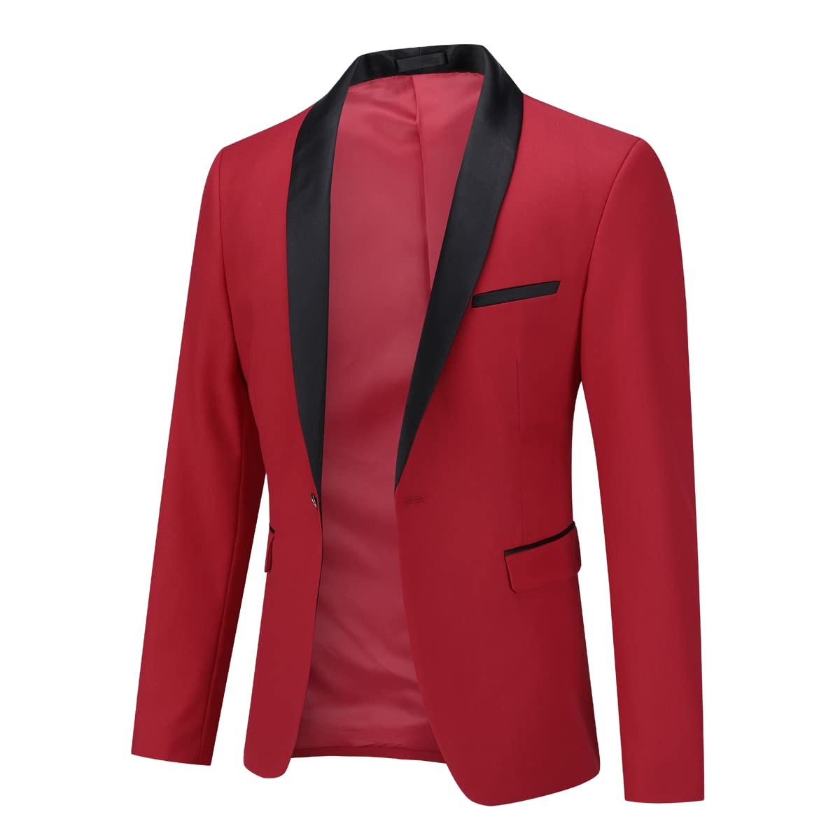 YOUTHUP Blazer Homme Col Châle Slim Fit Veste de Costume Formel Veston Blazer Casual Elégant pour Mariage Business