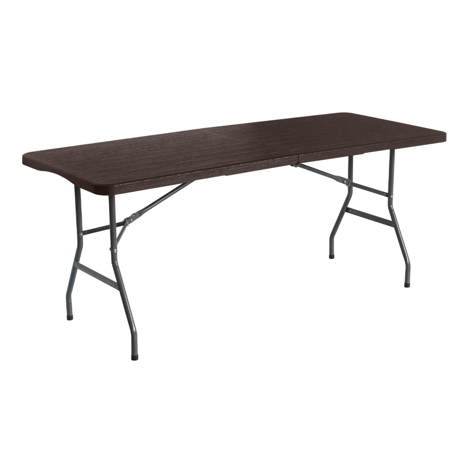 THINIA HOME Mesa Plegable Rectangular Efecto Madera 180x74x74cm