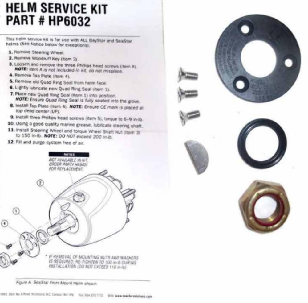 Dometic SeaStar Kit de Servicio para timones Seastar, Navegación, Negro