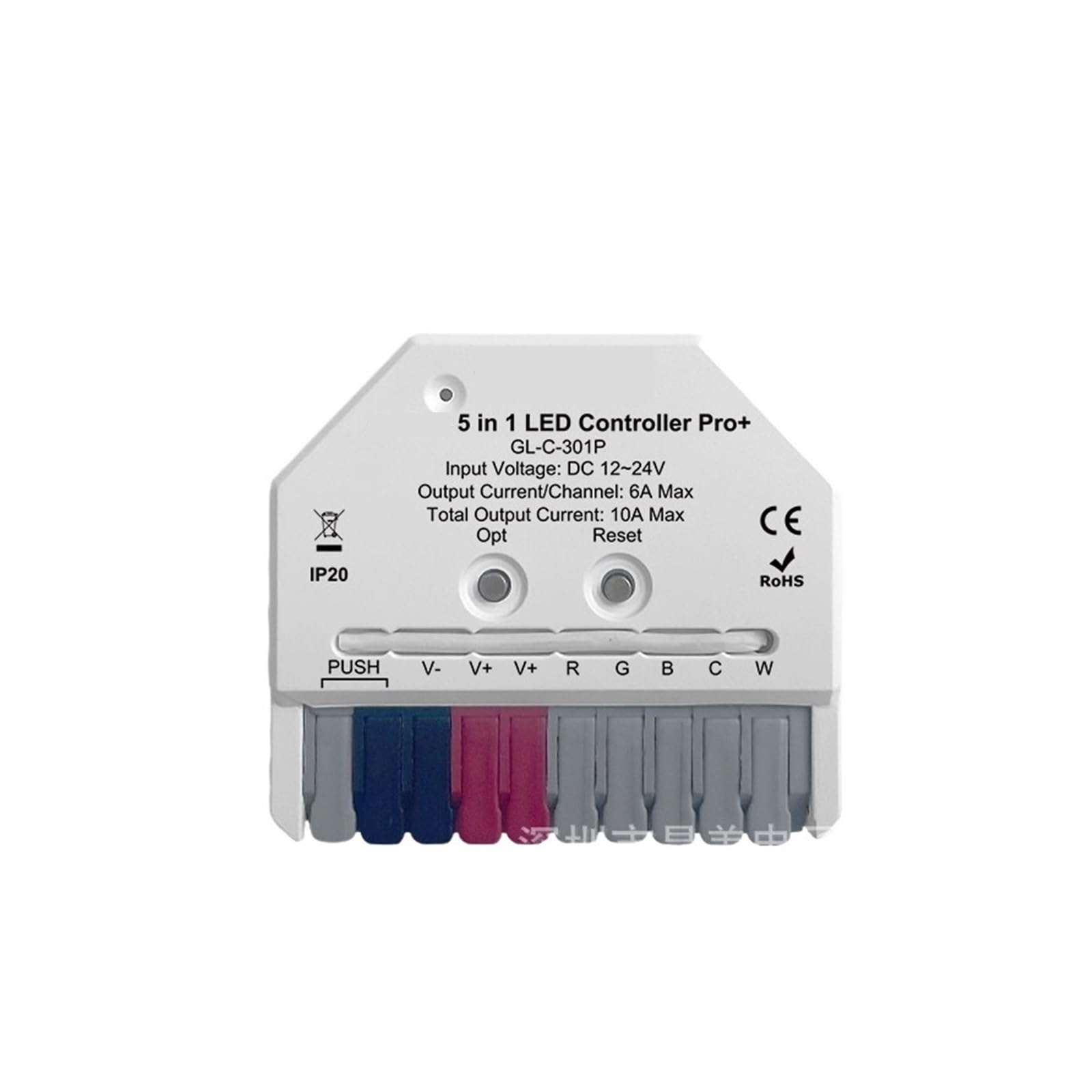 Controlador de tira de luz LED cinco en uno RGBWCCT DIMMER
