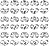 CCINEE 100pcs Sterling Earring Backs Stainless Butterfly Earring Safety Backs