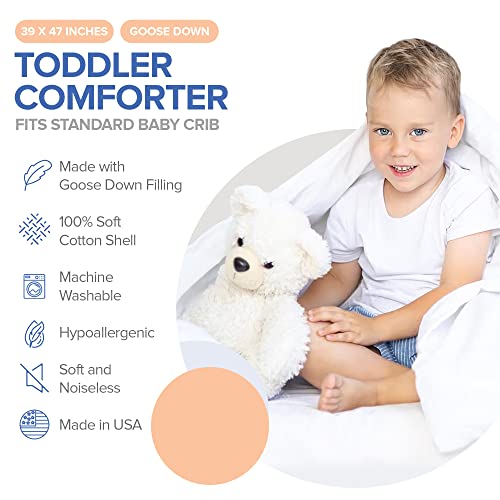 Continental Bedding SERENITY Toddler Comforter, 100% White Goose Down Duvet Insert thumb #2