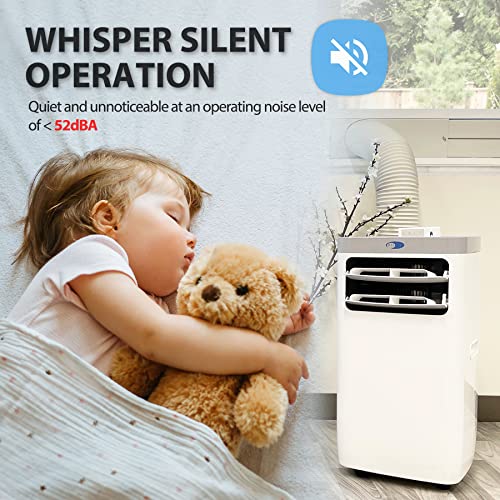 Whynter Arc-115Wg 11,000 Btu (6,800 Btu Sacc) Compact Portable Air Conditioner, Dehumidifier, And Fan With Remote Control, Up To 400 Sq Ft In White/Grey #TOP6